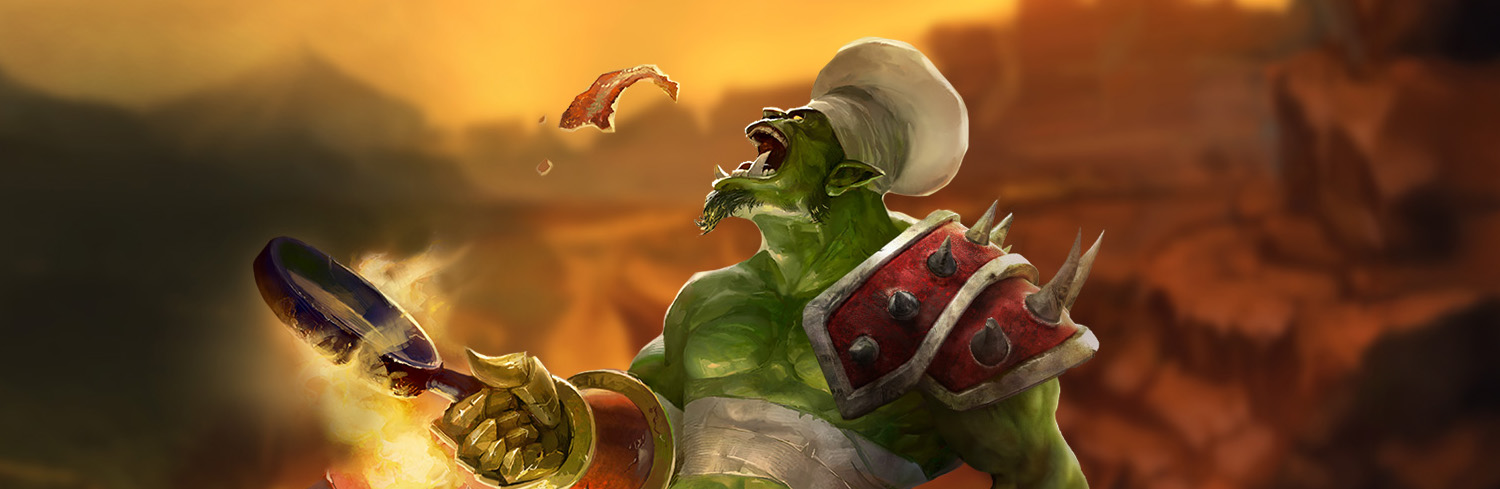 An orc cook at work