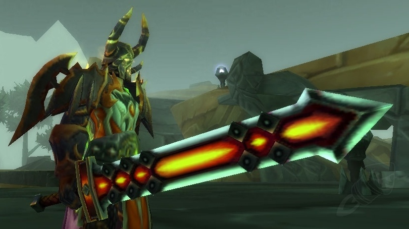 A warrior carrying Calamity's Edge