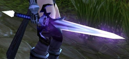 A glowing dagger held by a rogue